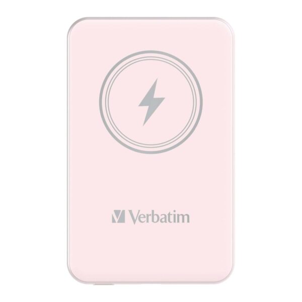 Powerbank Verbatim Charge 'n' Go Magnetic Wireless 5000mAh USB-C PD 3.0 Pink