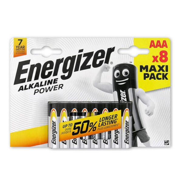 Bateria alkaliczna Energizer Alkaline Power AAA / LR03 - 8 sztuk (blister)