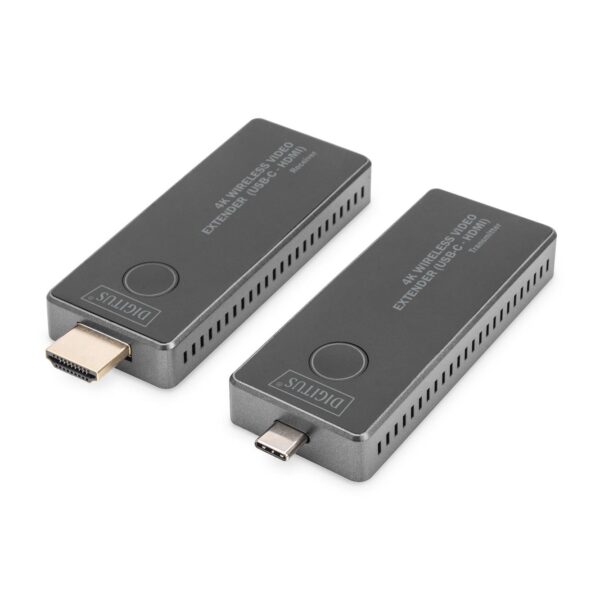 Przedłużacz/Extender DIGITUS USB-C - HDMI bezprzewodowy 30m UHD 4K30Hz audio (zestaw)