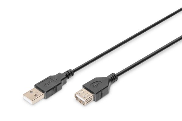 Przedłużacz USB 2.0 DIGITUS A/M - A/Ż, 3,0m, czarny