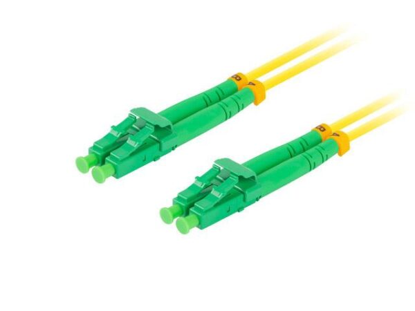 Patchcord światłowodowy Lanberg SM LC/APC-LC/APC DUPLEX 3.0mm LSZH G657A1 2m żółty