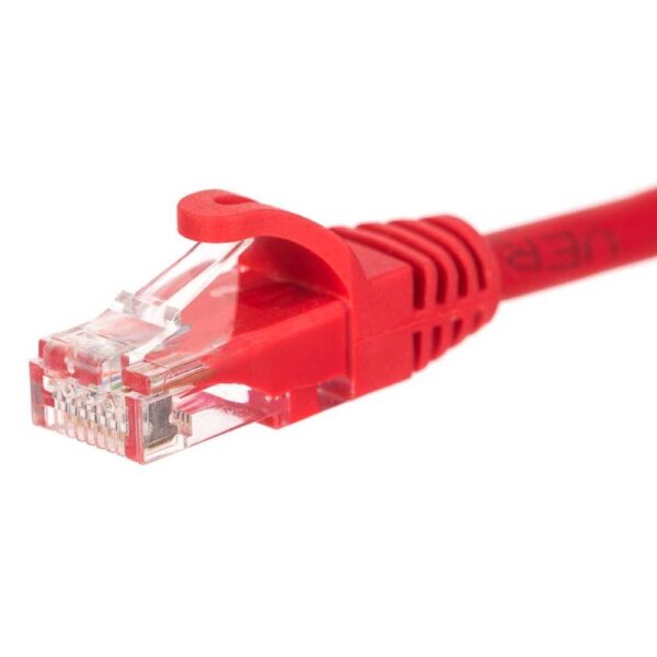 Patchcord RJ45, Netrack osłonka zalewana, kat. 5e UTP, 7m czerwony