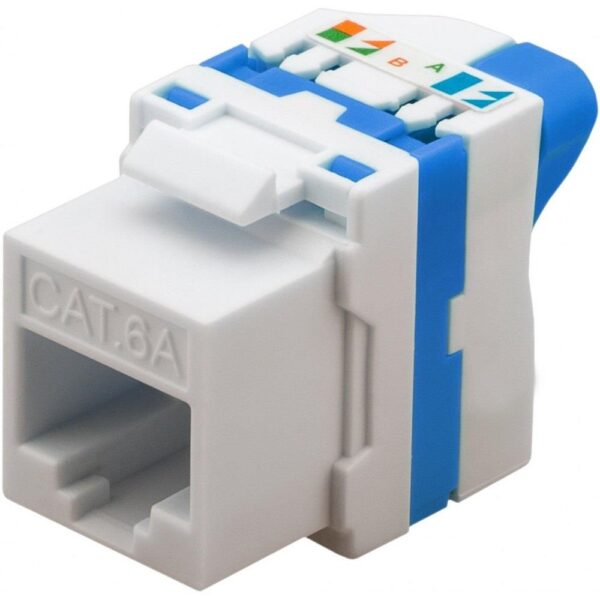 Moduł Keystone Techly RJ45 U/UTP Cat.6a samozaciskowy biały